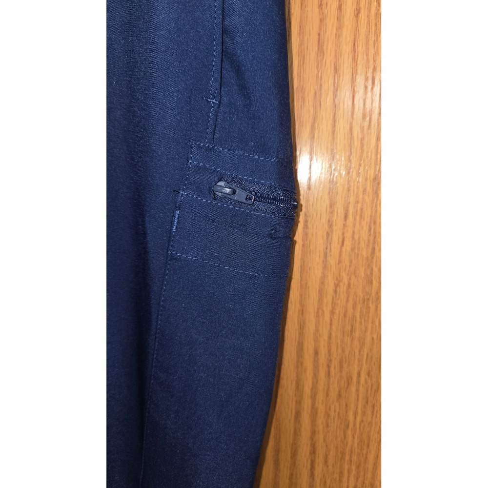 Landau ProFlex Navy Blue Cargo Scrub Pants Womens XL Regular Drawstring - Picture 4 of 10